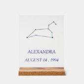 Minimalist Leo Constellation Acrylic Sign - Person Acrylschild (Vorderseite)