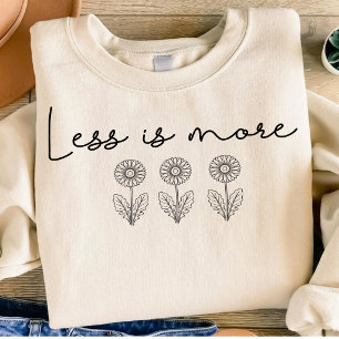 Minimalist Less is More Florale Linienkunst T-Shir Tri-Blend Shirt