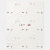Minimalist "Let Go" Affirmation Pattern Fleecedecke (Vorderseite)
