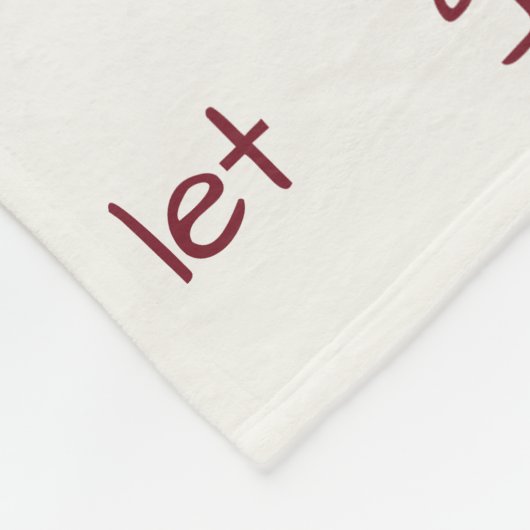 Minimalist "Let Go" Affirmation Pattern Fleecedecke (Ecke)