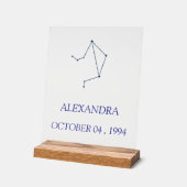 Minimalist Libra Sternzeichen Acryl-Schild - Pers Acrylschild (Winkel)