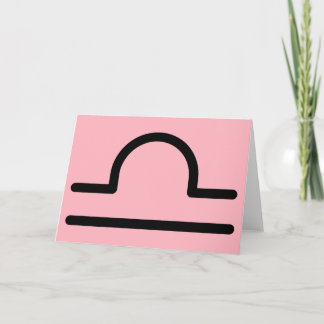 Minimalist Libra Zodiac Horoscope Birthday Gift Karte