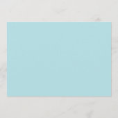 Minimalist Light Blue Border Personalized Script Mitteilungskarte (Rückseite)