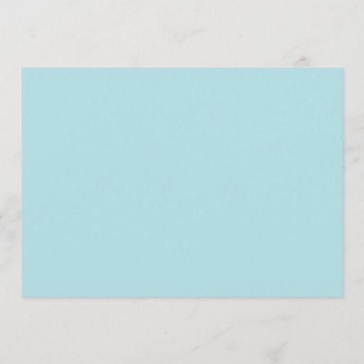 Minimalist Light Blue Border Personalized Script Mitteilungskarte (Rückseite)
