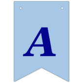 Minimalist Light Blue Kids Birthday Bunting Banner (Zweite Fahne)