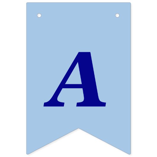 Minimalist Light Blue Kids Birthday Bunting Banner (Zweite Fahne)