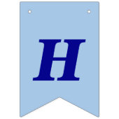 Minimalist Light Blue Kids Birthday Bunting Banner (Erste Fahne)