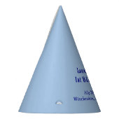 Minimalist Light Blue Kids Birthday Party Hats Partyhütchen (Links)