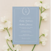 Minimalist Light Blue Wedding Invitation Einladung