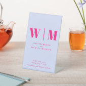 Minimalist Lilac Pink Party Modern Simple Wedding Sockelschild (In SItu)