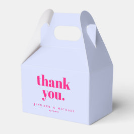 Minimalist Lilac Pink Signature Thank you Geschenkschachtel