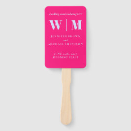 Minimalist Lilac Pink Simple Drink Wedding celeb Fächer