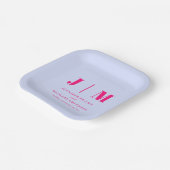 Minimalist Lilac Pink Simple Eating Wedding Pappteller (Gewinkelt)