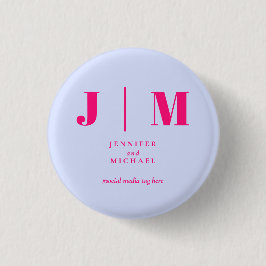 Minimalist Lilac Pink Simple Trend Wedding Button