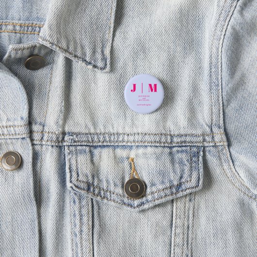 Minimalist Lilac Pink Simple Trend Wedding Button (Beispiel)