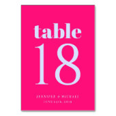 Minimalist Lilac Pink Simple Wedding Seating Tischnummer (Rückseite)