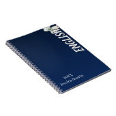 Minimalist Lilac Vertical Text School Subject Notizblock (Rechte Seite)