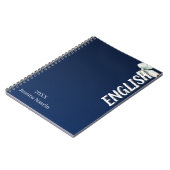 Minimalist Lilac Vertical Text School Subject Notizblock (Linke Seite)