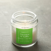 Minimalist Lime Green Candle Product Label Quadratischer Aufkleber