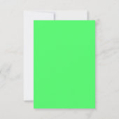 Minimalist Lime Green RSVP card Karte (Rückseite)
