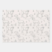 Minimalist Line Art Labrador Retriever Birthday    Geschenkpapier Set (Vorderseite 2)