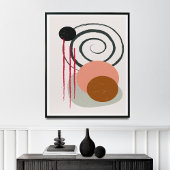 Minimalist Line Art Print, Mid Century Art Poster