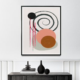 Minimalist Line Art Print, Mid Century Art  Poster