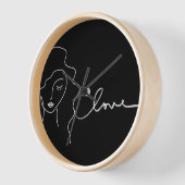 Minimalist Line Art Wall Clock Uhr (Winkel)