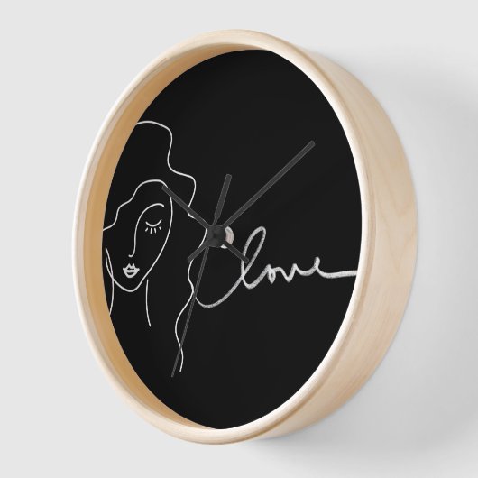 Minimalist Line Art Wall Clock Uhr (Winkel)