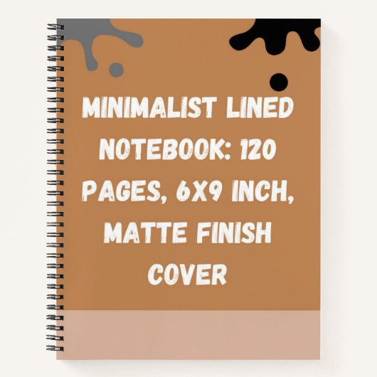 Minimalist Lined Notebook: 120 Pages Notizblock (Vorderseite)
