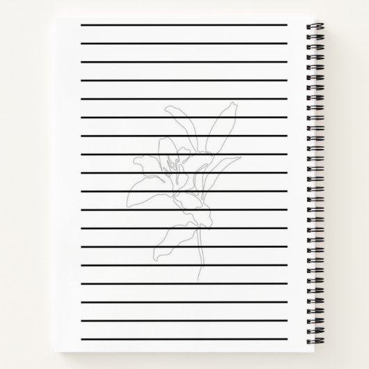 Minimalist Lined Notebook: 120 Pages Notizblock (Rückseite)