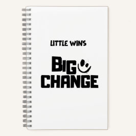 Minimalist Little Wins Big Change Softcover Spiral Notizblock