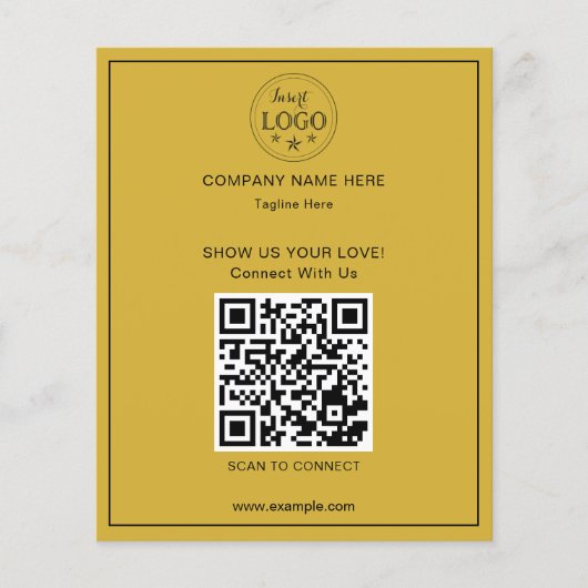 Minimalist Logo and QR Code Business Marketing Flyer (Vorne)