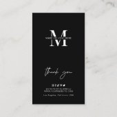 Minimalist Logo Bath Salts Warning & Instructions Visitenkarte (Rückseite)