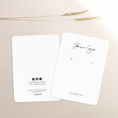Minimalist Logo Earring Display Card Visitenkarte