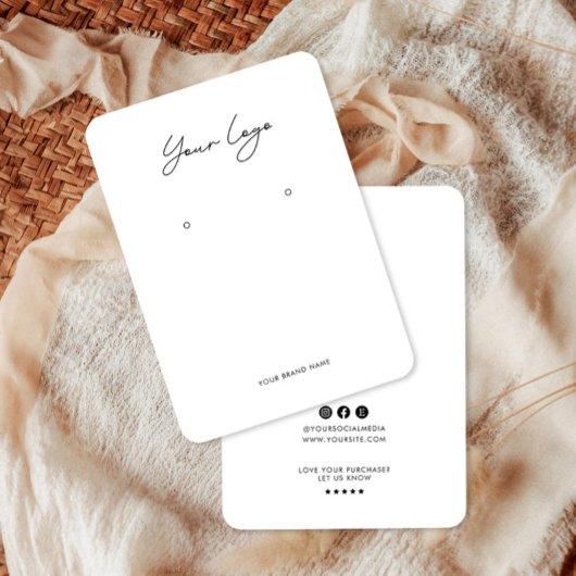 Minimalist Logo Earring Display Card Visitenkarte