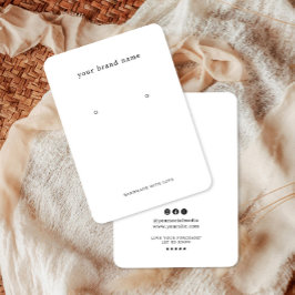 Minimalist Logo Earring Display Card Visitenkarte