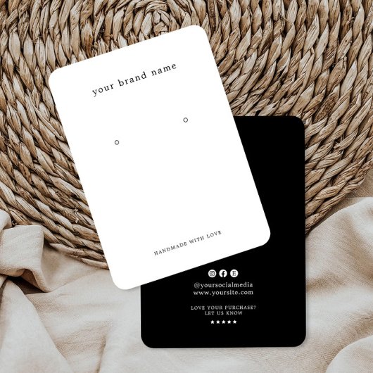 Minimalist Logo Earring Display Card Visitenkarte