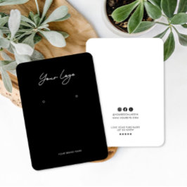 Minimalist Logo Earring Display Card Visitenkarte