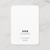 Minimalist Logo Earring Display Card Visitenkarte (Rückseite)