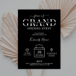 Minimalist Logo Here Grand Opening Business Einladung