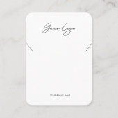 Minimalist Logo Necklace Display Card Visitenkarte (Vorderseite)