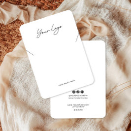 Minimalist Logo Necklace Display Card Visitenkarte