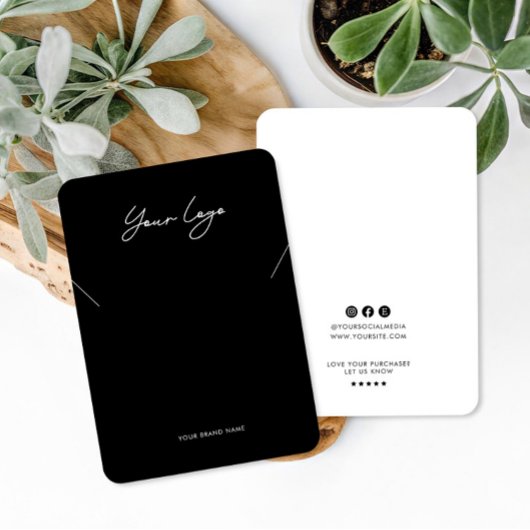 Minimalist Logo Necklace Display Card Visitenkarte