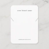Minimalist Logo Necklace Display Card Visitenkarte (Vorderseite)