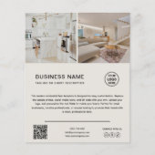 Minimalist Logo Photo Neutral Beige Business Flyer (Vorne)