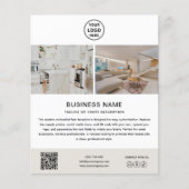 Minimalist Logo Photo QR Business Flyer (Vorne)