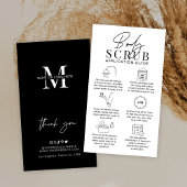 Minimalist Logo Sugar Body Scrub Application Guide Visitenkarte