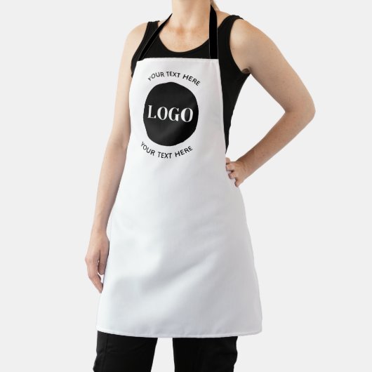 Minimalist Logo With Text Business Schürze (InSitu)