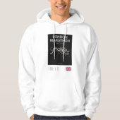 Minimalist London Marathon Line Print Hoodie (Vorderseite)